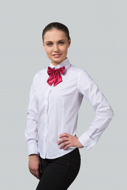 Блузка женская классическая с длинным рукавом на манжете "под запонки"