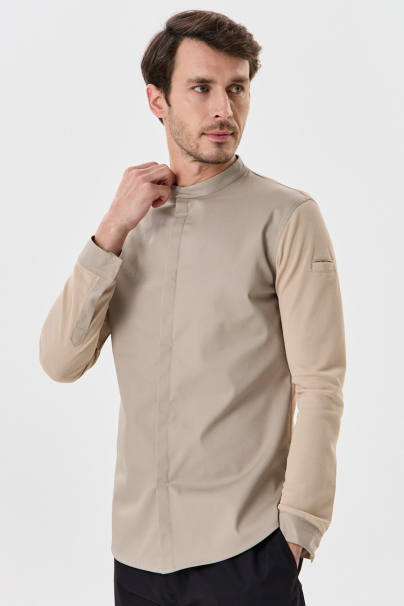 * Китель мужской поварской с длинным рукавом, бежевый