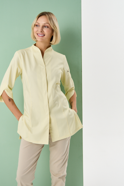 * Женский китель с рукавом 3/4, лимонный