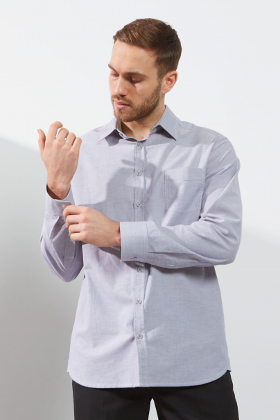 Сорочка мужская с длинным рукавом, со складкой на спинке (на заказ)