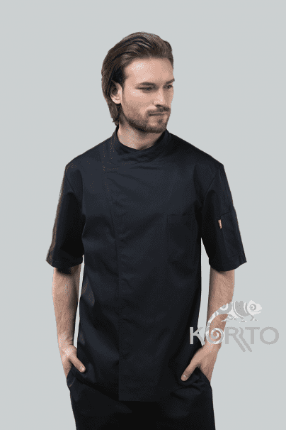 Китель поварской мужской, короткий рукав, на кнопках