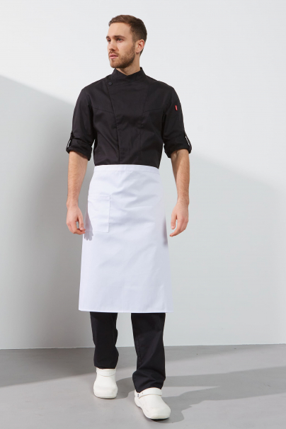 Фартук белый длинный классический с 1 карманом, в наличии | Купить по ...