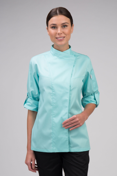 Китель поварской женский, рукав с патой, застежка на потайные кнопки, ментол