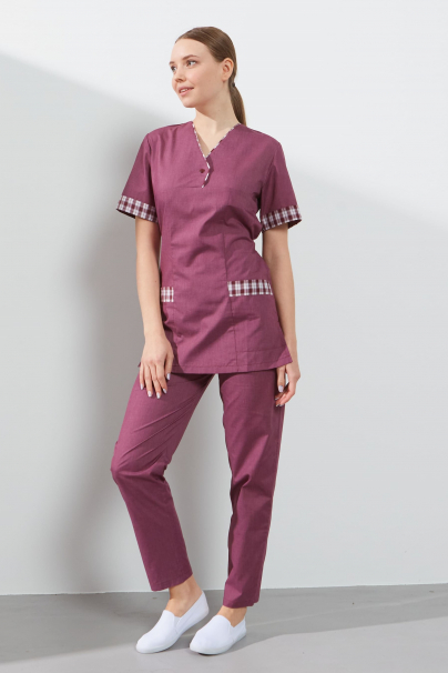 Меланж женский комплект №3 (бордовый)