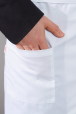 Фартук длинный со шлицей и 2 накладными карманами, белый
