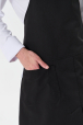 Фартук черный с грудкой и шлицей