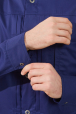 Китель поварской мужской однобортный, длинный рукав, со складками, синий