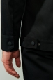 Китель поварской мужской однобортный, длинный рукав с манжетой, черный
