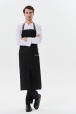 Фартук черный с грудкой и шлицей