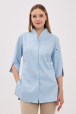 * Женский китель с рукавом 3/4, голубой