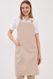 * Фартук бежевый длинный с грудкой
